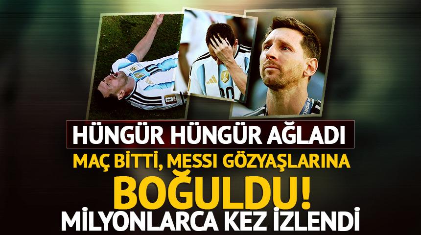 Lionel Messi kendisini tutamadı! Ma&ccedil;ın ardından g&ouml;zyaşlarına boğuldu