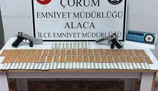 &Ccedil;orum&rsquo;da 756 adet sentetik ecza hapı ele ge&ccedil;irildi: 1 tutuklama