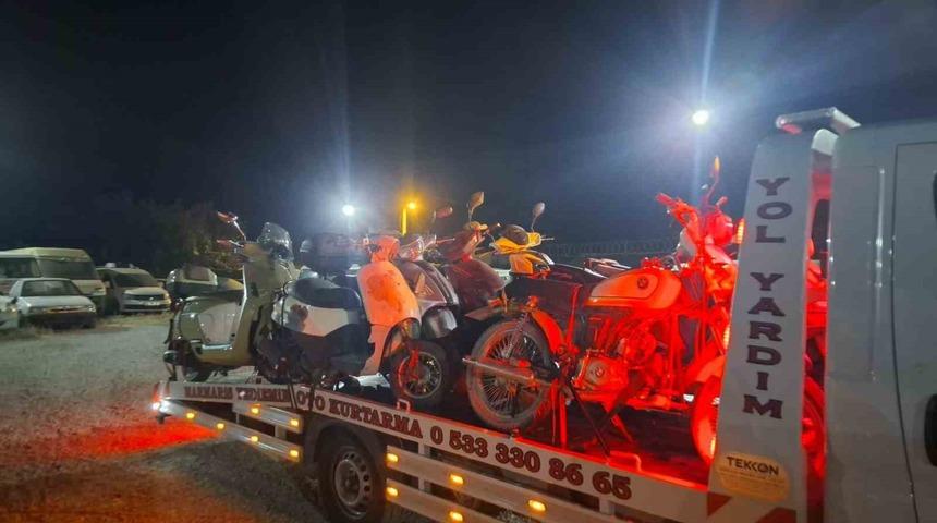 Dat&ccedil;a&rsquo;da motosiklet denetimi: "19 ara&ccedil; trafikten men edildi"