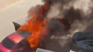 Kahramanmaraş’ta otomobil yangını