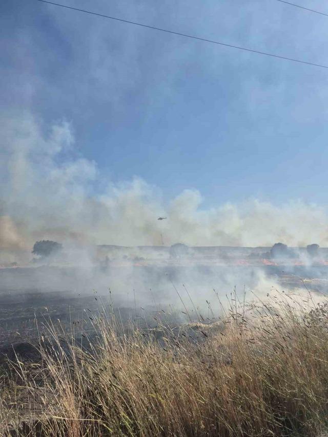 Seyitgazi’de çıkan yangın 3 köyün ovalarına yayıldı, ormana doğru ilerliyor 2
