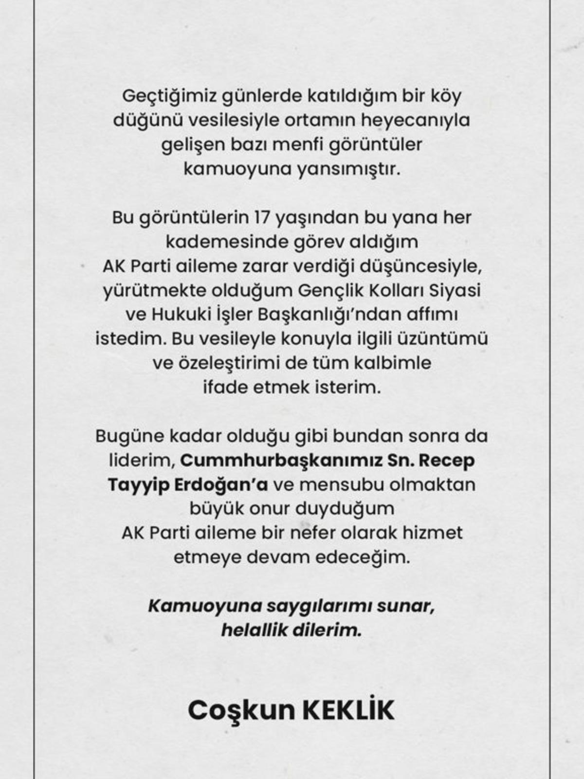 Düğünde havaya ateş açan AK Partili yönetici Keklik görevinden istifa etti 3