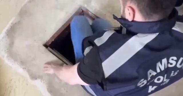 Halı altındaki gizli geçit kaçak kazıyı ortaya çıkardı 2