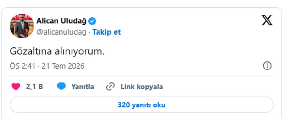 Gazeteci Alican Uludağ gözaltına alındı 1