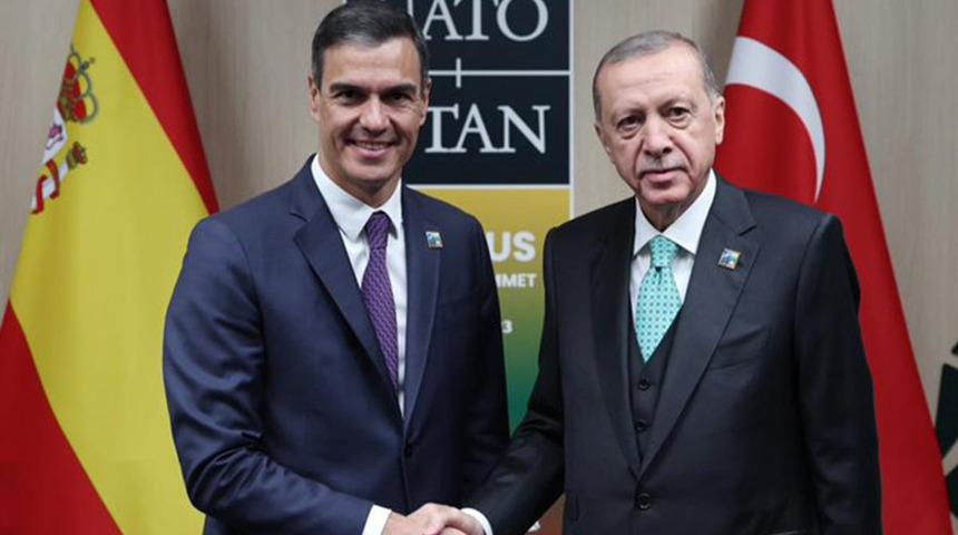 Cumhurbaşkanı Erdoğan İspanya lideri Sanchez'le g&ouml;r&uuml;şt&uuml;