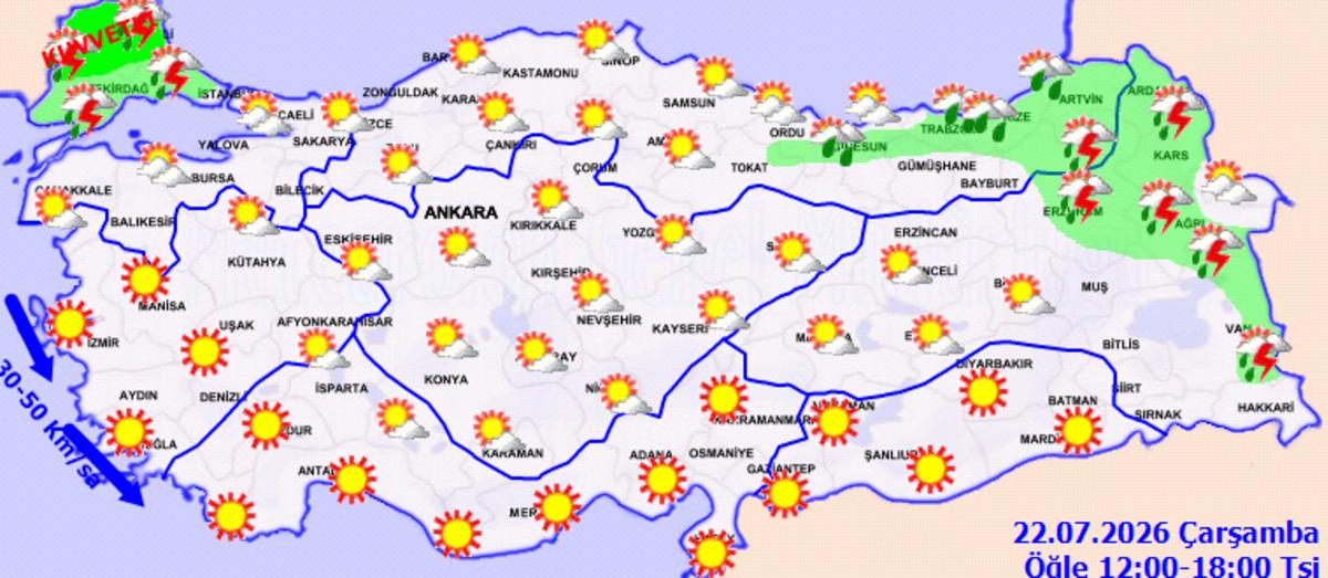 İstanbul hava durumu! Yaz sıcaklarına kış molası, bugün başlıyor 1