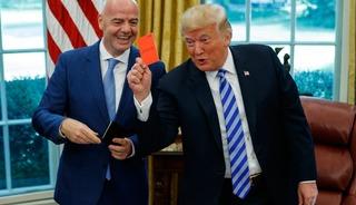 Kırmızı kartı iptal ettirmişti! &Ouml;d&uuml;l&uuml; ortaya &ccedil;ıktı: Trump'tan Infantino'ya yeni g&ouml;rev