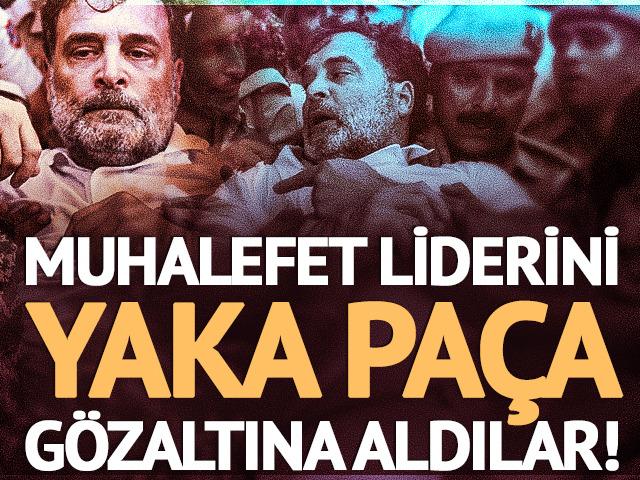 Muhalefet liderini yaka pa&ccedil;a g&ouml;t&uuml;rd&uuml;ler! Rahul Gandhi'yi polis b&ouml;yle g&ouml;zaltına aldı