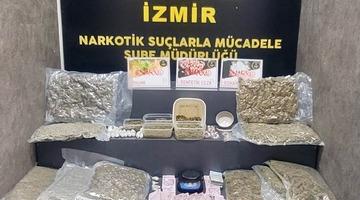 İzmir'de &ccedil;ok miktarda uyuşturucu sokak satıcılarına dağıtılmadan ele ge&ccedil;irildi