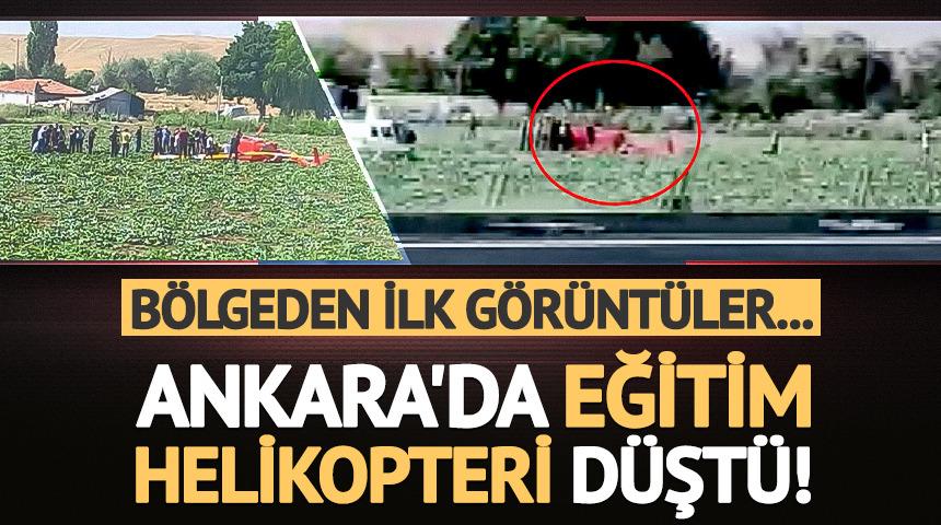 Ankara'da eğitim helikopteri d&uuml;şt&uuml;!