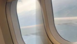 Fırtınaya havada yakalandılar! U&ccedil;akta panik anları kamerada