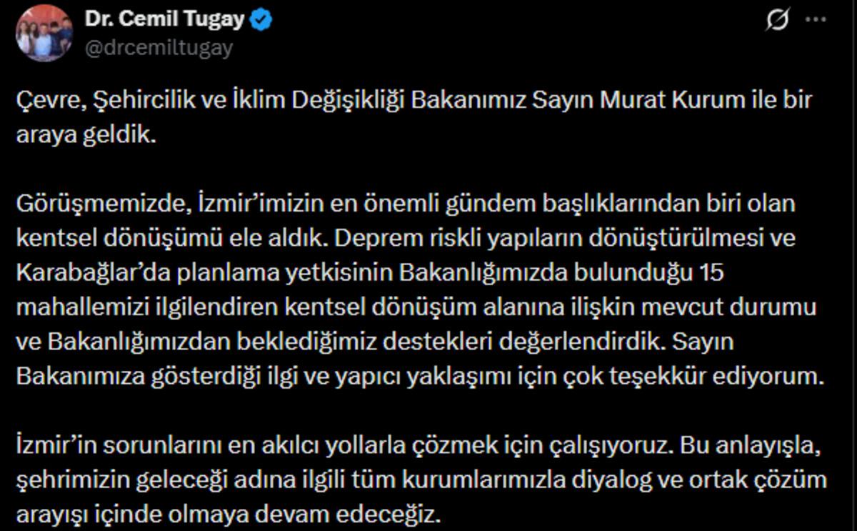 CHP den istifa etmişti! Cemil Tugay dan Murat Kurum a dikkat çeken ziyaret 3