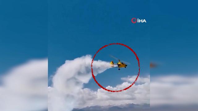 Gyrocopter turistler üzerine düştü: 2 kişi ağır yaralandı!