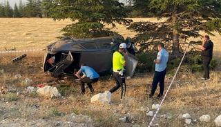 Karaman&rsquo;da otomobil şarampole takla attı: 1 yaralı