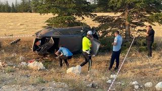 Karaman’da otomobil şarampole takla attı: 1 yaralı