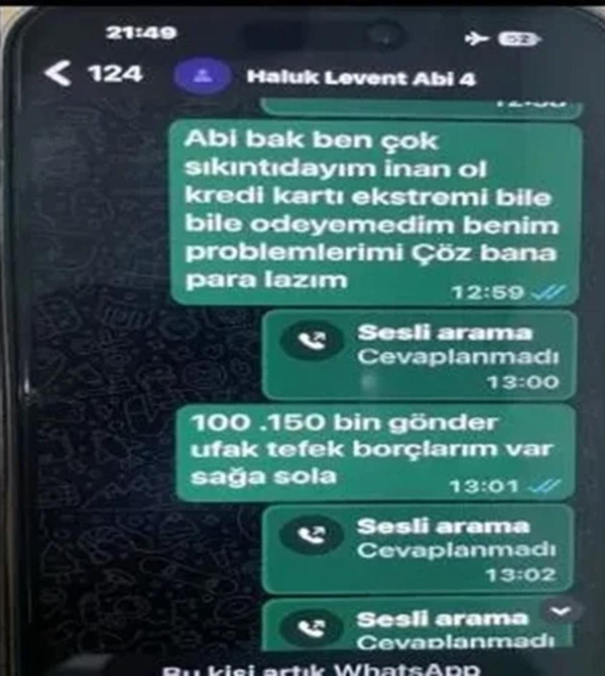 Yazışmalar ortaya çıktı! Avukat ve galerici de var... "Psikolojimi bozdun Haluk abi" 5