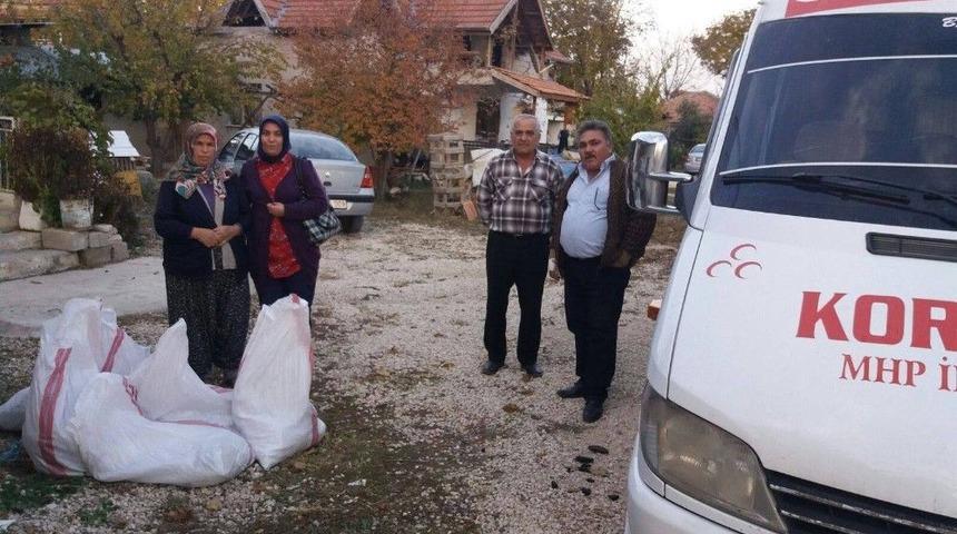 -mhp Korkuteli Kadın Kolları K&ouml;m&uuml;r Dağıttı