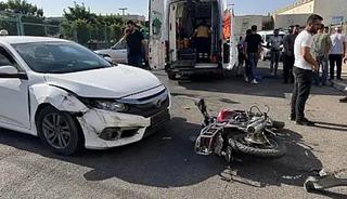 Siirt&rsquo;te otomobil ile motosiklet &ccedil;arpıştı