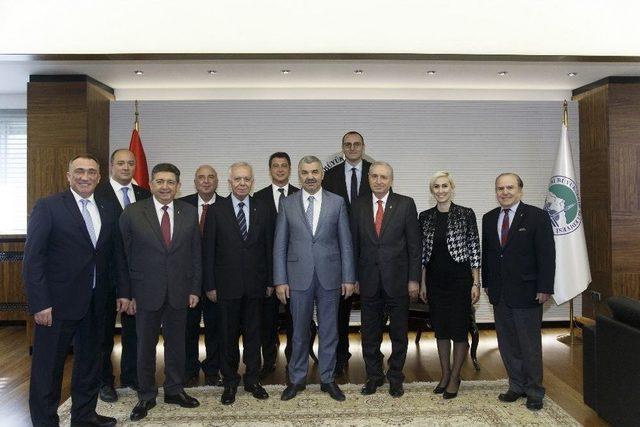 Türkiye İmsad Yönetim Kurulu Üyeleri Başkan Çelik’i Ziyaret Etti