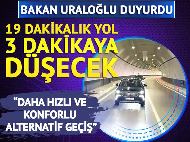 19 dakikalık yol 3 dakikaya d&uuml;şecek! Bakan Uraloğlu duyurdu
