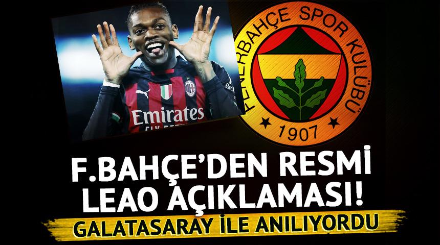 Galatasaray ile anılıyordu! Fenerbahçe'den Rafael Leao için resmi açıklama