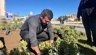 Karab&uuml;k&rsquo;te yeşil alanlar 18 binden fazla fidanla g&uuml;&ccedil;leniyor