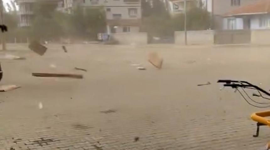 Tokat&rsquo;ta fırtına ve sağanak hayatı olumsuz etkiledi