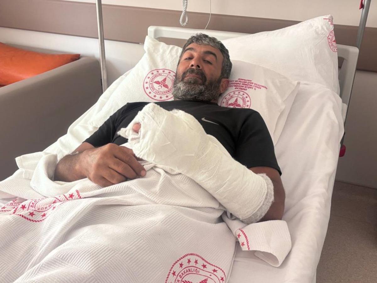 Ayı saldırısından yaralı kurtulan &ccedil;ift&ccedil;i yaşadıklarını anlattı: "K&uuml;rek olmasaydı sonum ne olurdu bilemedim" 1