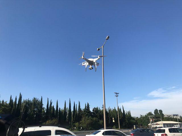 Drone'lu emniyet şeridi denetimi