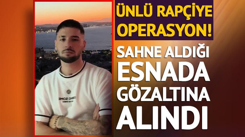 Ünlü rapçi sahnede gözaltına alındı