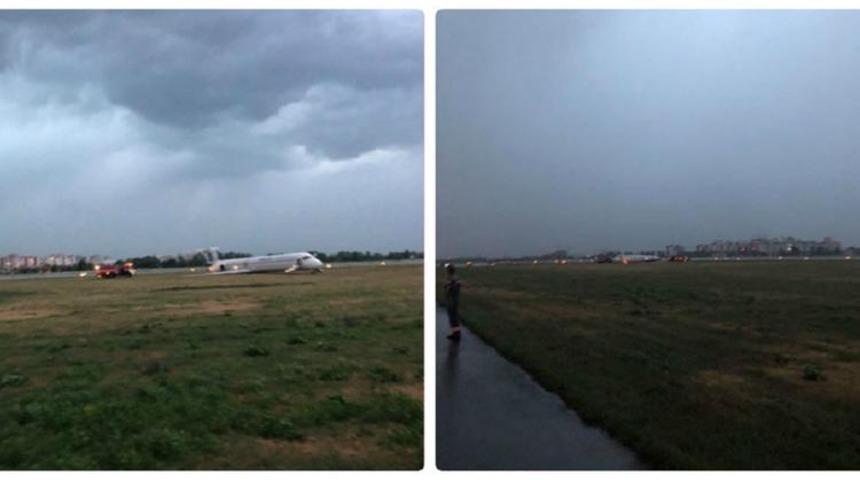 Antalya-Kiev uçağı pistten çıktı