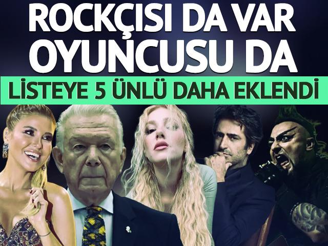 Listeye beş &uuml;nl&uuml; daha eklendi