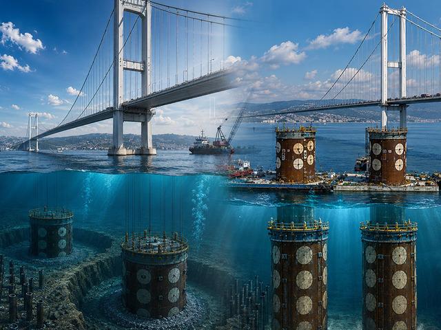 K&ouml;rfezin 40 metre altında dev operasyon: 5 katlı bina y&uuml;ksekliğinde
