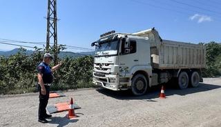 Ordu&rsquo;da ağır tonajlı ara&ccedil; denetimi: 11 araca ceza