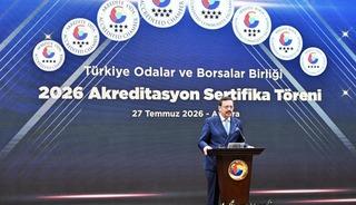 TOBB&rsquo;da 73 oda ve borsaya sertifika verildi