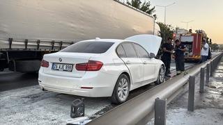 Sanayiden 10 dakika önce aldığı otomobili yandı