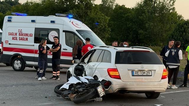 Zonguldak'ta motosikletle otomobilin çarpıştığı kazada 1 kişi öldü