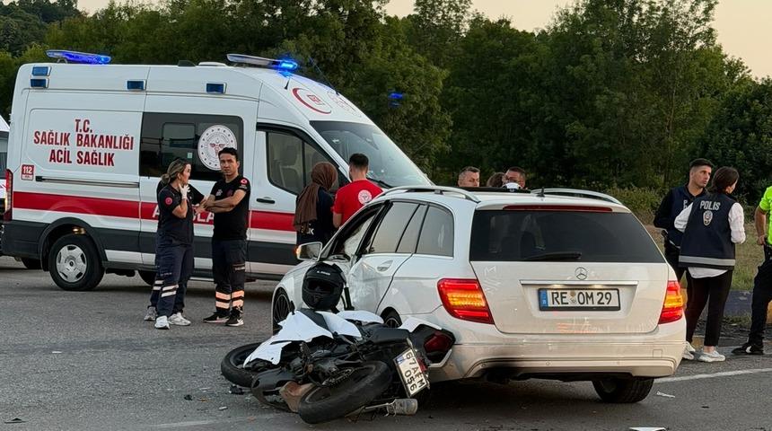 Zonguldak'ta motosikletle otomobilin &ccedil;arpıştığı kazada 1 kişi &ouml;ld&uuml;