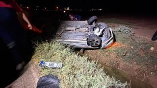 Mardin'de otomobil takla attı: 3 yaralı
