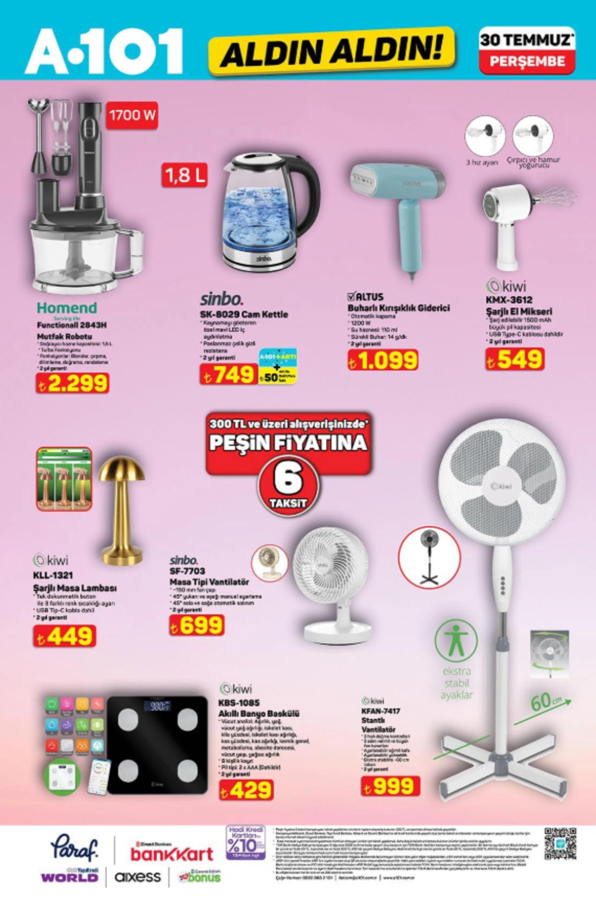 A101 e elektrikli kamyonet geliyor! 30 Temmuz 2026 A101 kataloğu  7