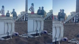 Talebi reddedilince kürekle saldırdı! Plajda şaşkınlık yaratan anlar
