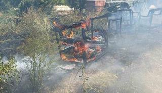 Burdur&rsquo;da &ccedil;ıkan ot yangınında 2 d&ouml;n&uuml;ml&uuml;k alan zarar g&ouml;rd&uuml;