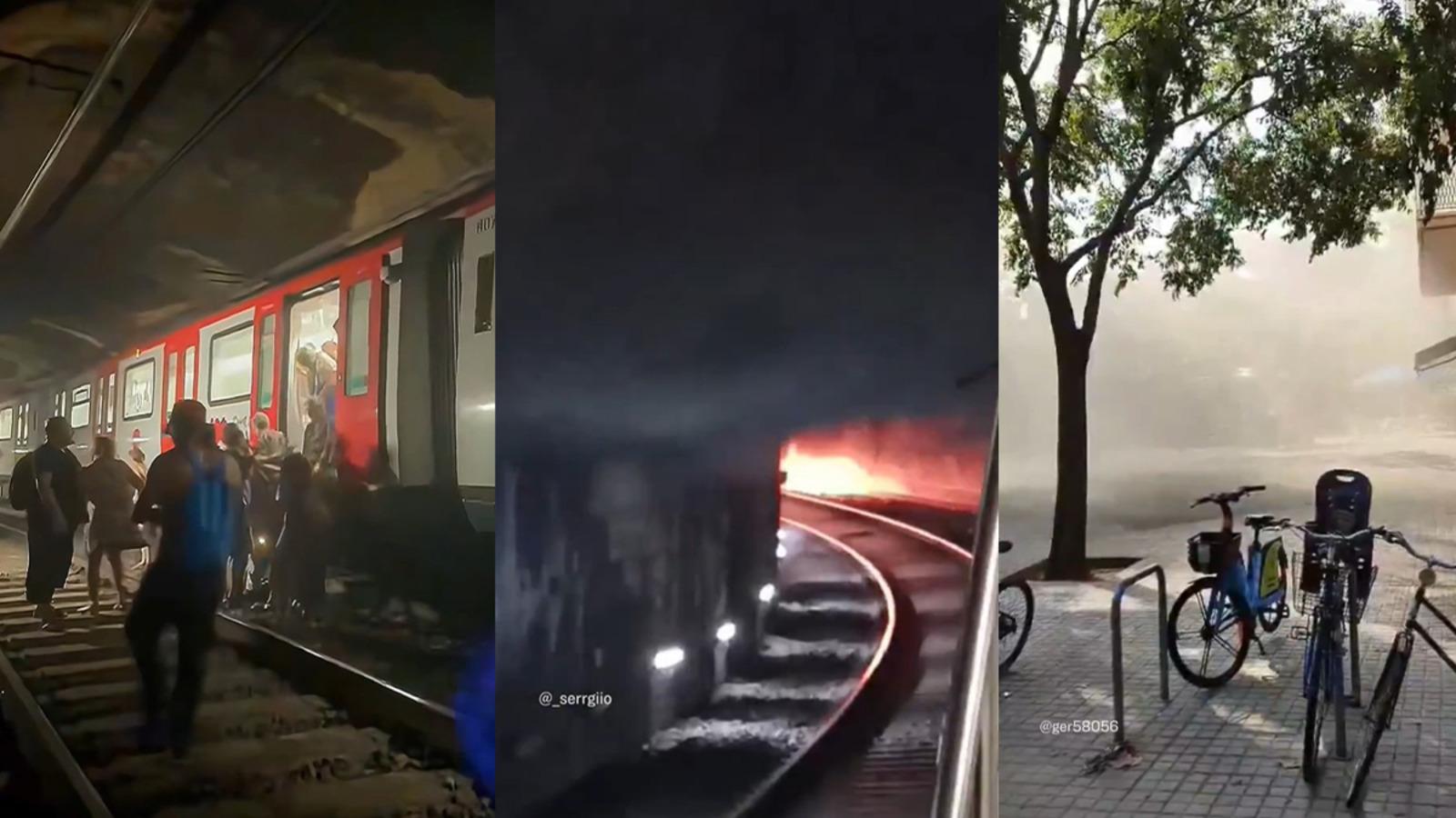 Barselona'da metro kabusu! Yangın her tarafı sarınca mahsur kaldılar: 200 metre yürüyüp...