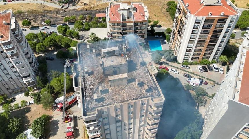 Yangında mahsur kalan iş&ccedil;iler itfaiyenin hızlı m&uuml;dahalesiyle kurtarıldı