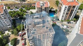 Yangında mahsur kalan işçiler itfaiyenin hızlı müdahalesiyle kurtarıldı
