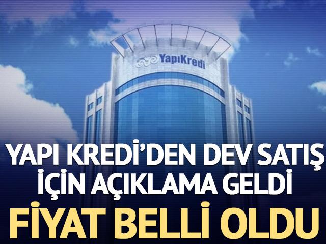 Yapı Kredi'den dev satış: Fiyat belli oldu! Bankanın o şirketteki pay sahipliği sona erecek
