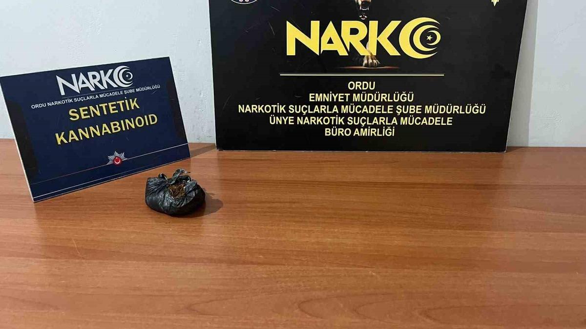 Ordu’da uyuşturucu operasyonunda 1 tutuklama