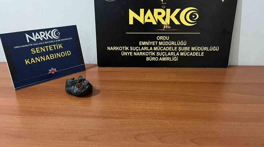 Ordu&rsquo;da uyuşturucu operasyonunda 1 tutuklama