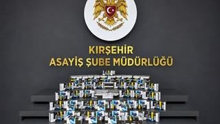 Kırşehir’de 460 paket makaron ele geçirildi