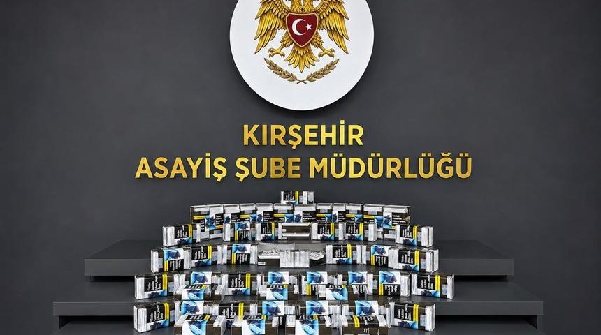 Kırşehir&rsquo;de 460 paket makaron ele ge&ccedil;irildi